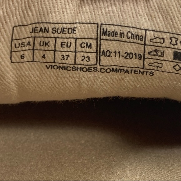 Vionic Jean Suede Sneakers Casual Shoes Tan White Women 6 - Picture 9 of 9